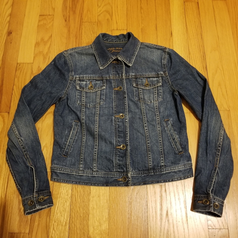 Ralph Lauren Jeans Co. Premium Medium Wash Denim Jean Jacket Wmn's Sz XS X-Small